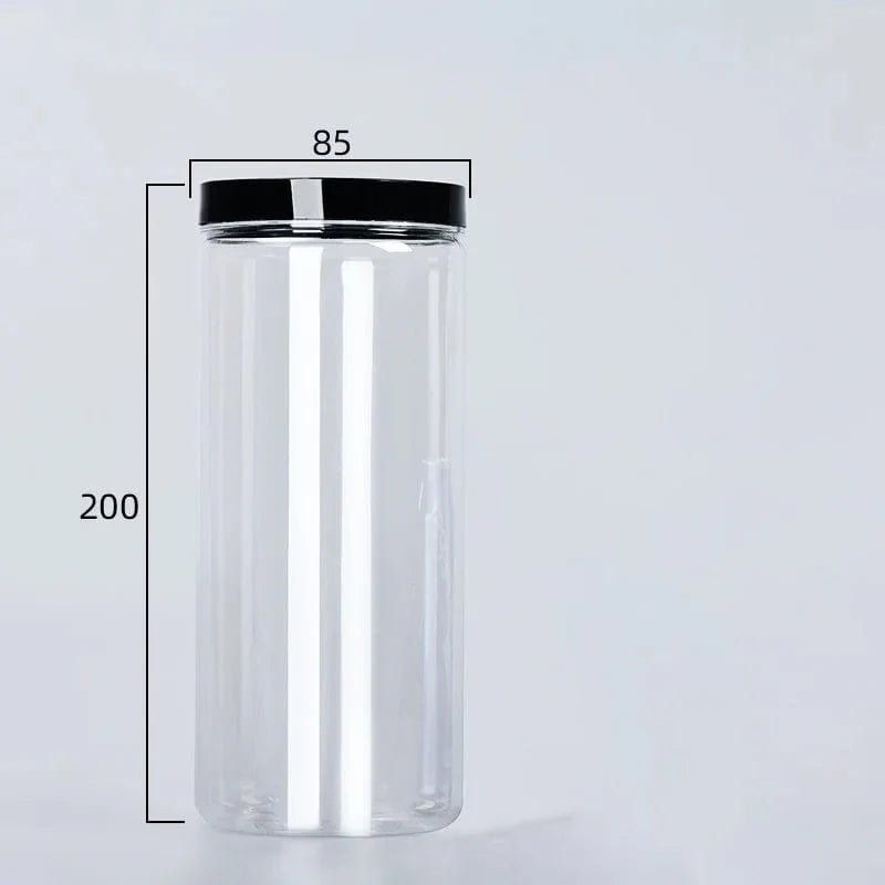 Boîte de Rangement Ronde Alimentaire à Couvercle Noir