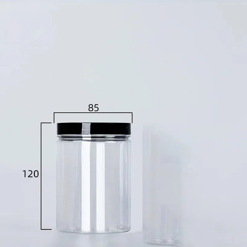 Boîte de Rangement Ronde Alimentaire à Couvercle Noir