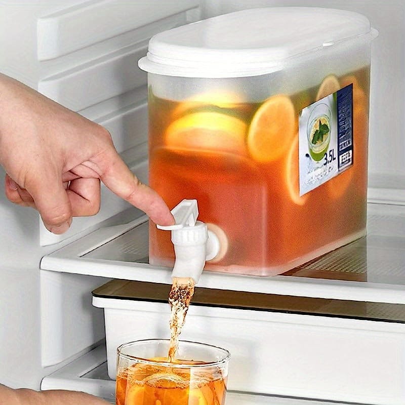 Distributeur de Boissons en Plastique avec Robinet - Capacité XXL - Idéal pour le Réfrigérateur - Théière à Fruits et Bouteille Limonade - Accessoires Maison