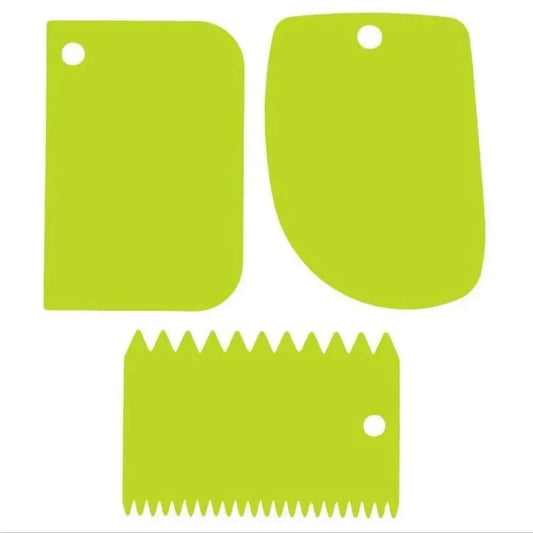 Lot de 3 grattoirs à crème pour gâteaux DIY