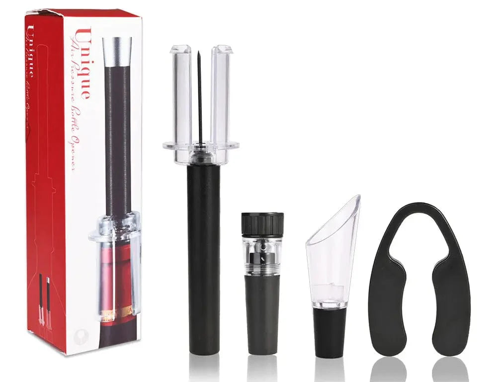 Ouvre-bouteille à vin sous pression air Pompe Vacuum Liège en Acier Inoxydable - Accessoire Cave à Vin