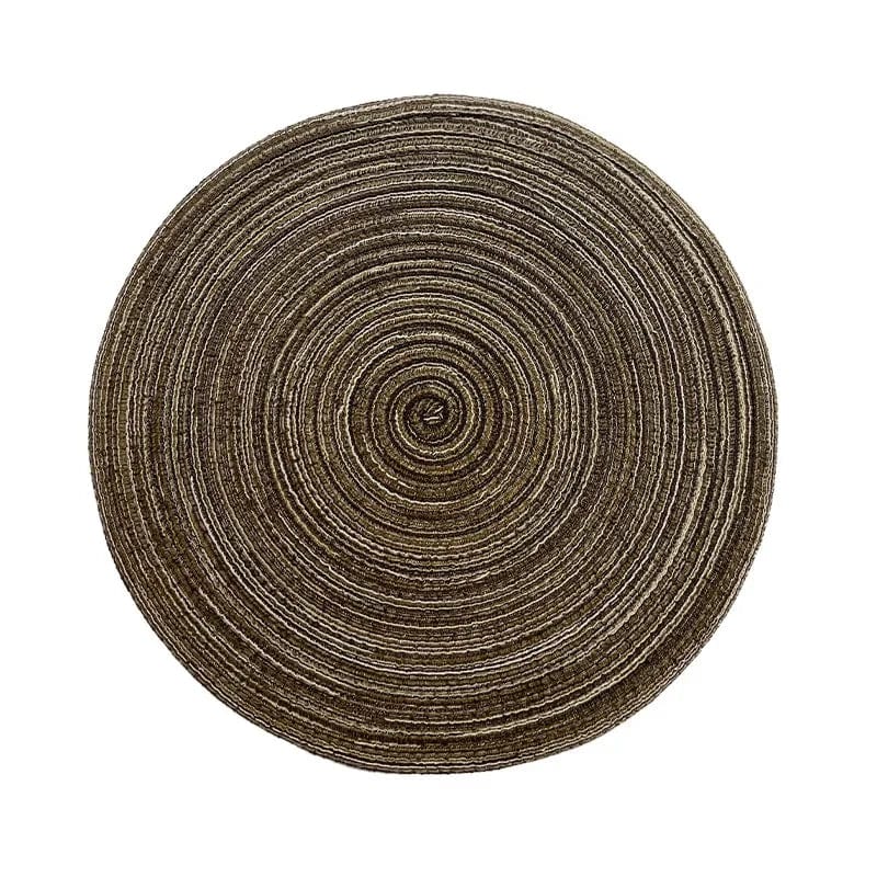 Individually Woven Vinyl Round Table Mat for Table Decoration, Set of 1