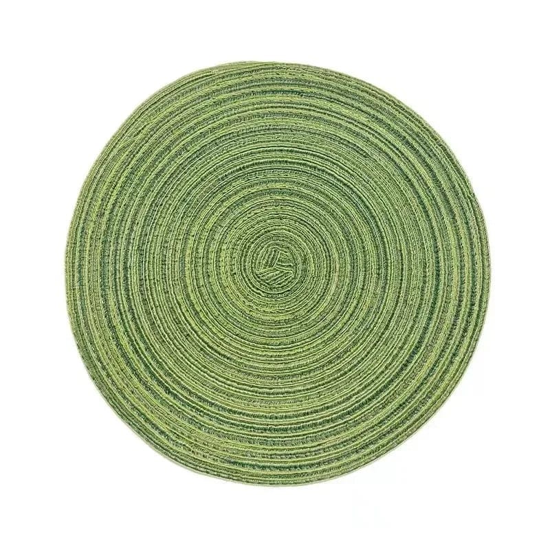 Individually Woven Vinyl Round Table Mat for Table Decoration, Set of 1