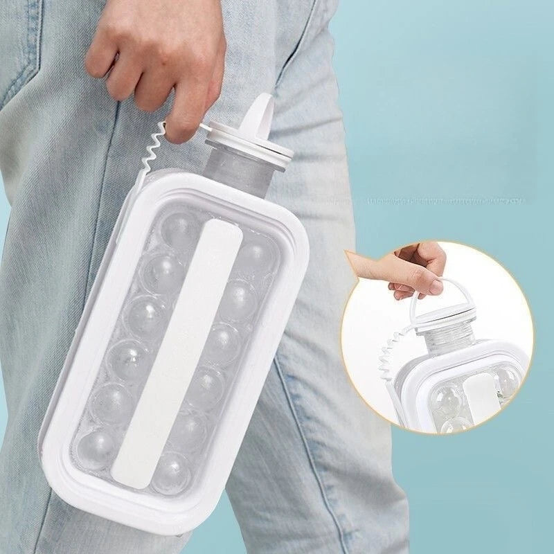 ❄️ Machine à glaçons 2-en-1 et bouteille d'eau – Pratique et portable