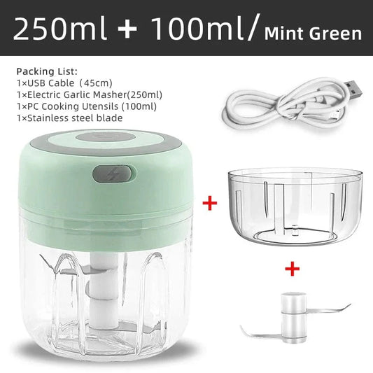 Mini Hachoir Électrique pour l'Ail et les Légumes - Broyeur USB Portable & sans Fil