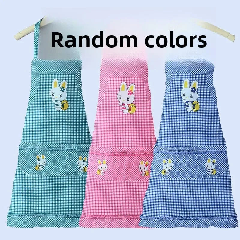 New Waterproof Oil-Resistant Kitchen Apron with Hand-Wiping Feature Waistcoat Unisex Home Use Cooking Apron Korean Style