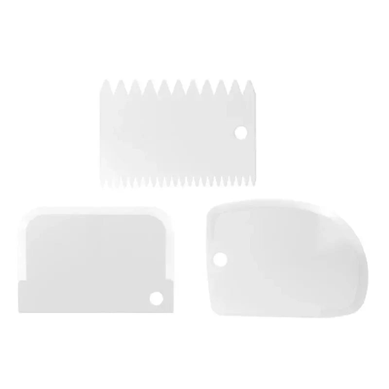Lot de 3 grattoirs à crème pour gâteaux DIY
