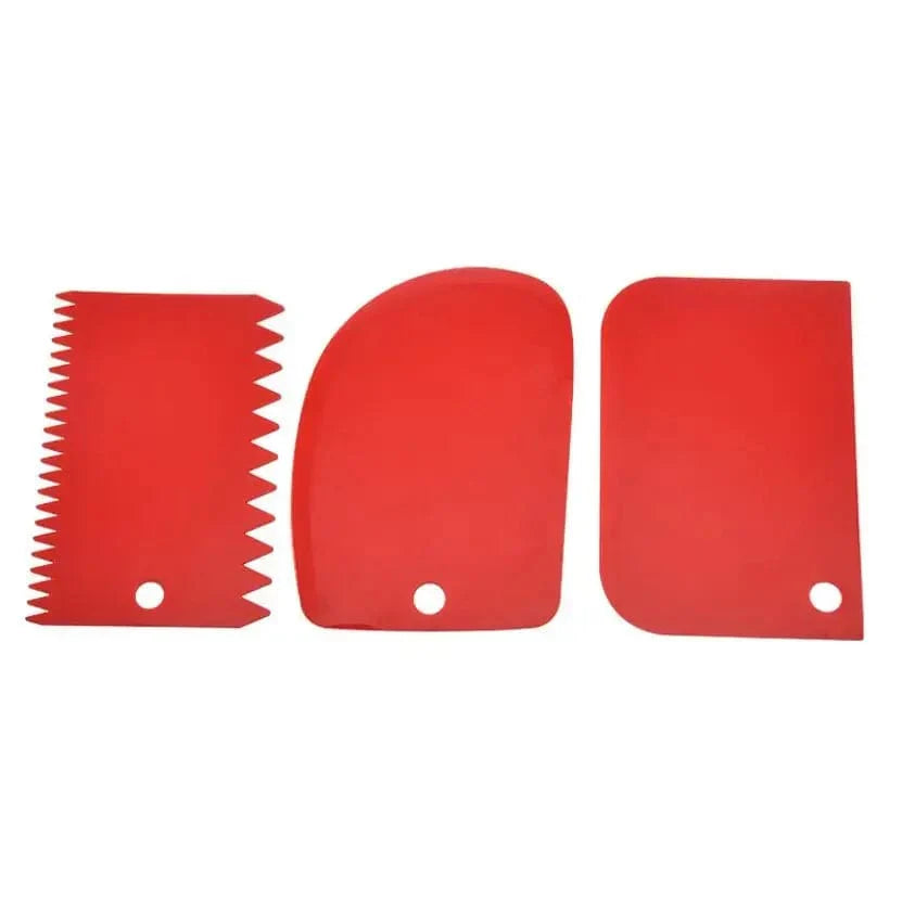 Lot de 3 grattoirs à crème pour gâteaux DIY