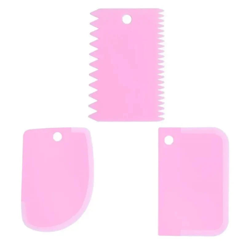 Lot de 3 grattoirs à crème pour gâteaux DIY
