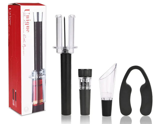 Ouvre-bouteille à vin sous pression air Pompe Vacuum Liège en Acier Inoxydable - Accessoire Cave à Vin