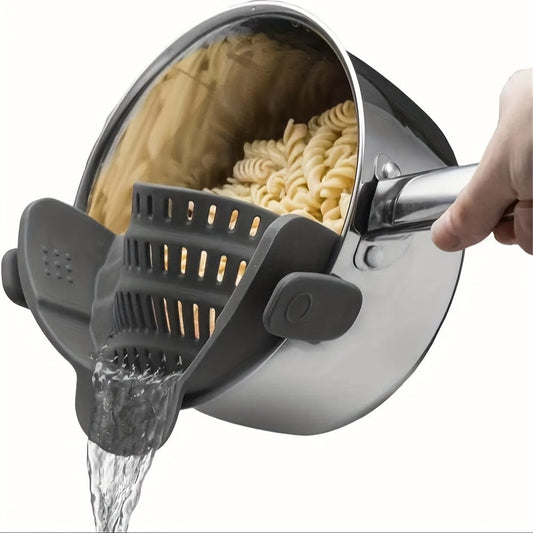 Passoire en Silicone pour Casseroles - Filtrage Facile, Manuelle, Fruits, Légumes - NL25678