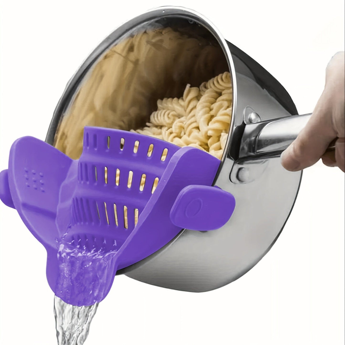 Passoire en Silicone pour Casseroles - Filtrage Facile, Manuelle, Fruits, Légumes - NL25678