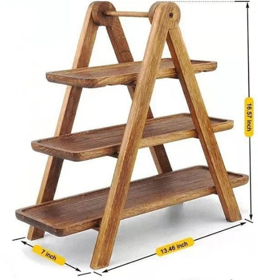 Plateau en Bois pour Servir les Aliments et Ranger, Déco Cuisine Eco-Friendly