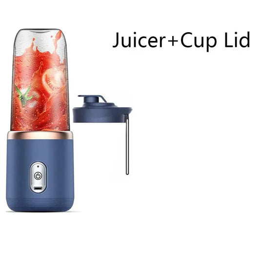 Presse-Jus Portable Électrique Multifonction 300ML - Bleu/Rose