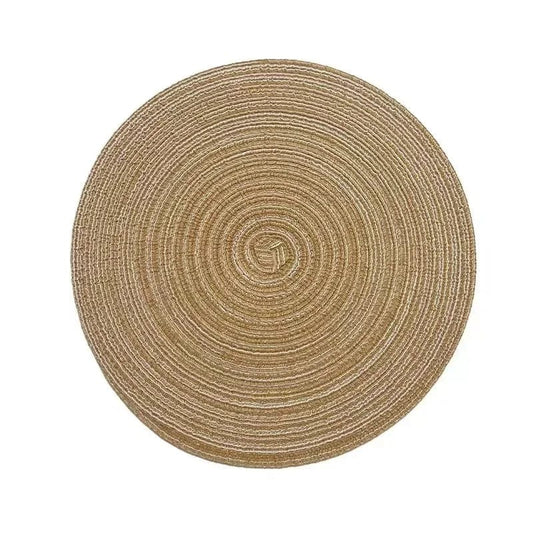 Individually Woven Vinyl Round Table Mat for Table Decoration, Set of 1